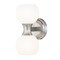 Z-Lite Artemis Wall Sconce, 2-Light, 6.5 In.W x 5 In.L x 10.75 In.H, Brushed Nickel/Matte Opal 494-2S-BN - alternate 6